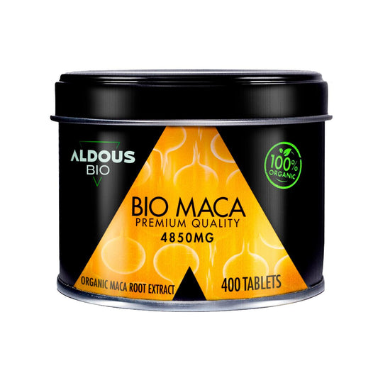 Extrato de Maca Andina Biológica Premium, 400 comprimidos de 4850 mg. Aldous Bio