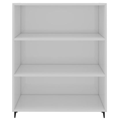Aparador Madera Contrachapada Blanco Brillante 69,5x32,5x90 Cm / Vetonek_1