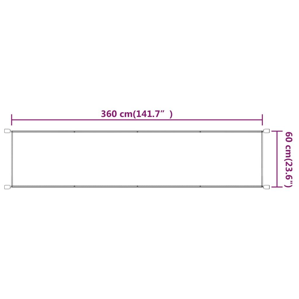 Vidaxl Toldo Vertical Tela Oxford Gris Taupé 60x360 Cm_2