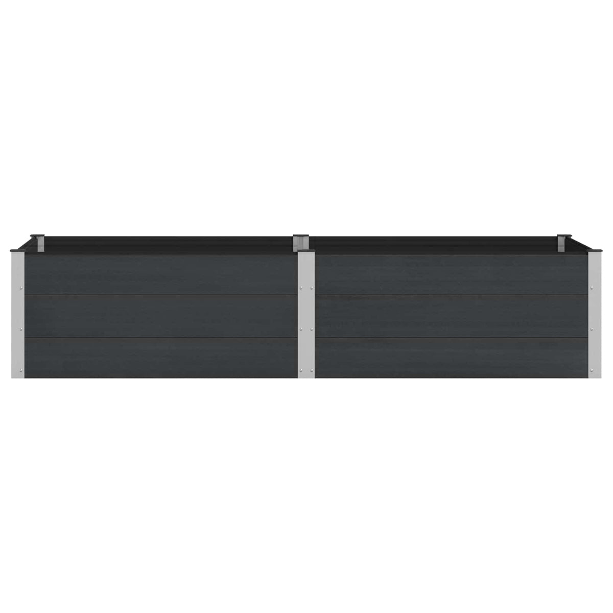 Arriate Elevado Negro 250 X 100 X 54 Cm Wpc Y Aluminio_2