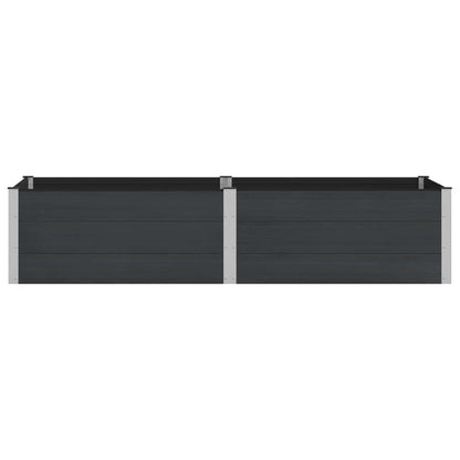 Arriate Elevado Negro 250 X 100 X 54 Cm Wpc Y Aluminio_2