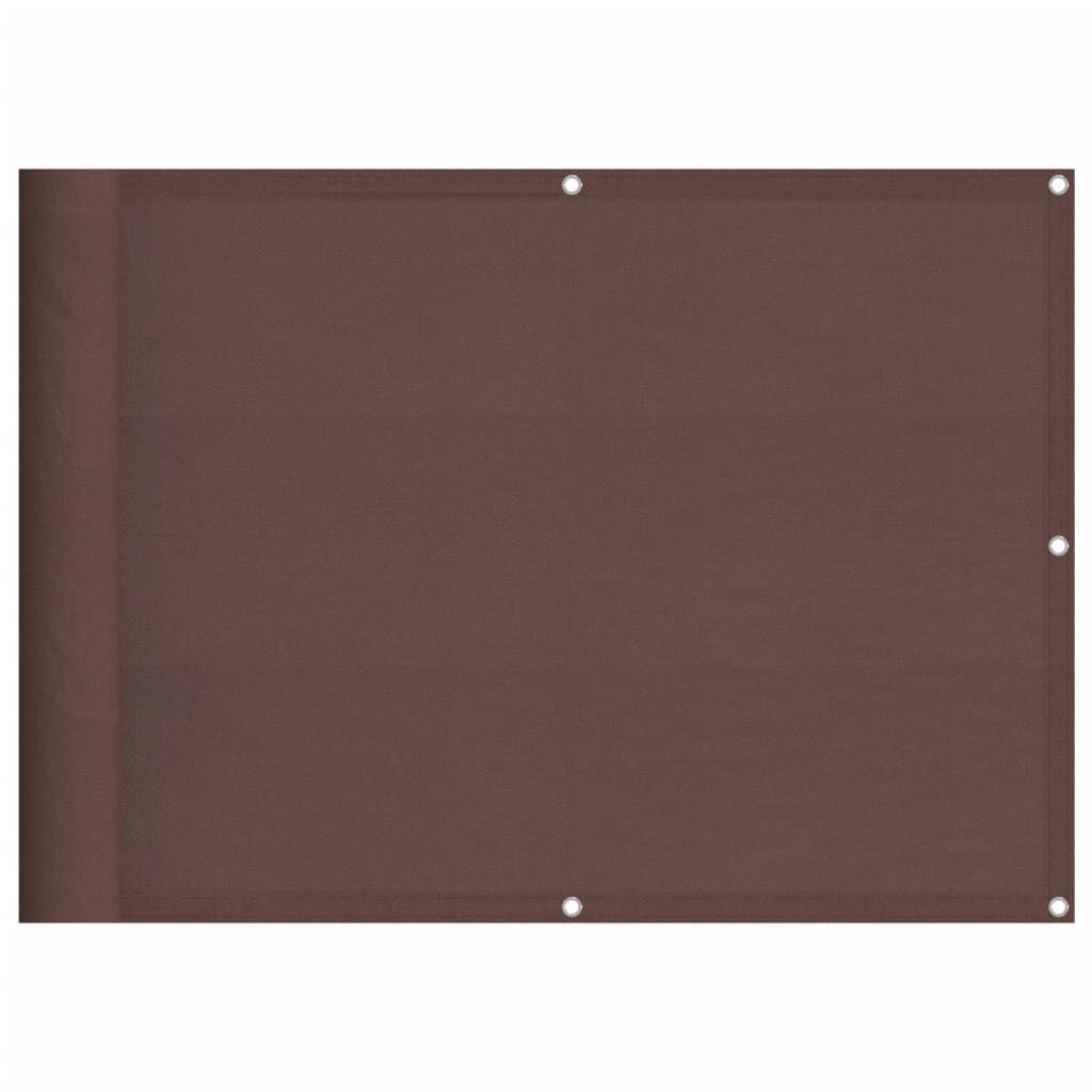 Vidaxl Pantalla De Balcón 100% Poliéster Oxford Marrón 75x700 Cm_0