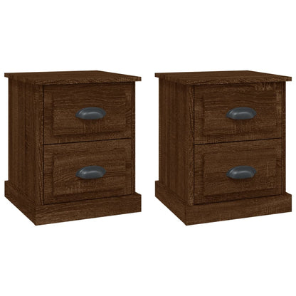 Mesitas De Noche 2 Uds Madera Roble Marrón 39x39x47,5 Cm_0