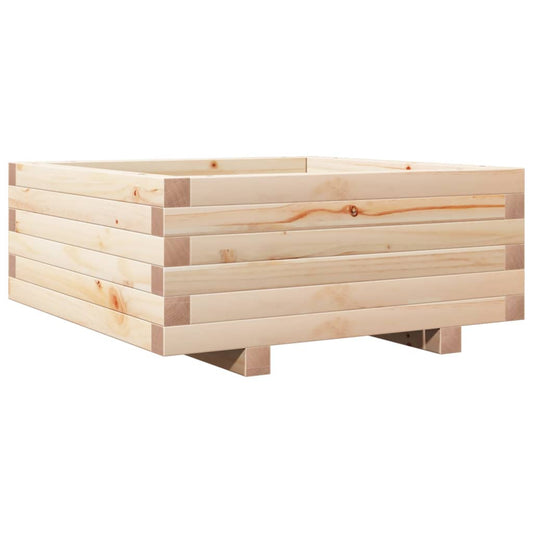 Jardinera De Madera Maciza De Pino 60x60x26,5 Cm_0
