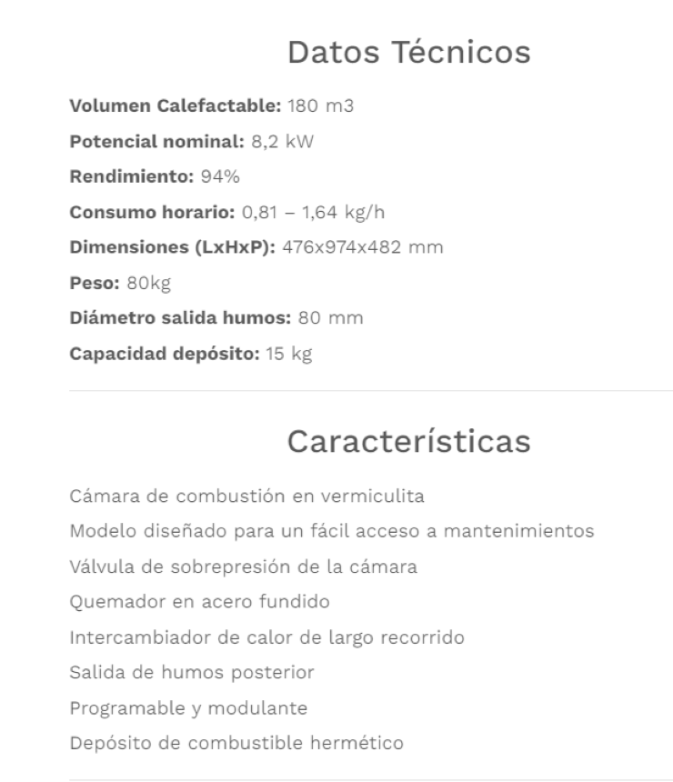 Fabricalor Estufa De Pellets Élite 8 Blanco Ventilada_1