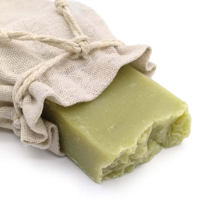 Jabón Natural De Laurel 90g En Bolsa Regalo De Yute - Piel Grasa Y Atópica - Antiinflamatorio Y Antibacteriano_0