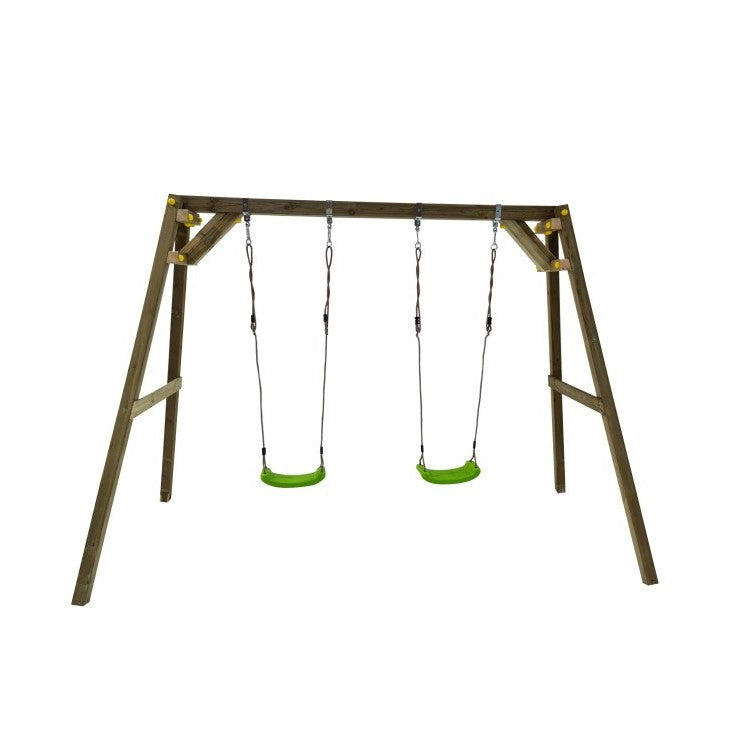 Columpio Doble De Madera Cuadrada Masgames Xylo Xl._0