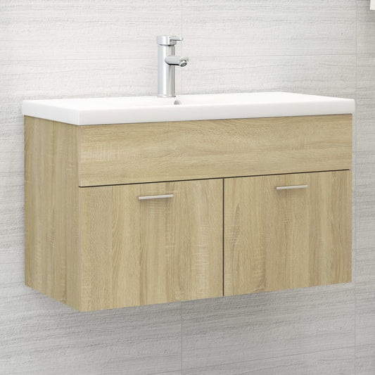 Mueble Con Lavabo Madera De Ingeniería Roble Sonoma_0