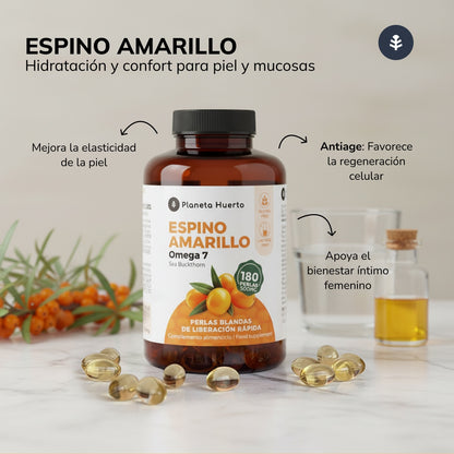 FBA Omega 7 Espino Amarillo Planeta Huerto 180 Perlas