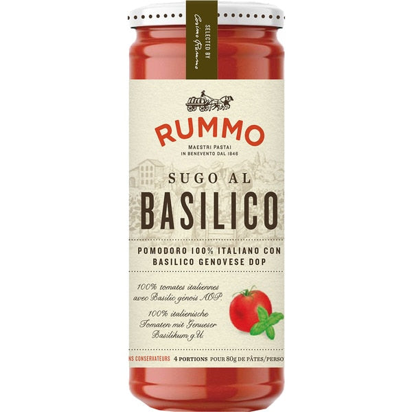 Molho de Tomate com Manjericão Genovês Rummo 340g