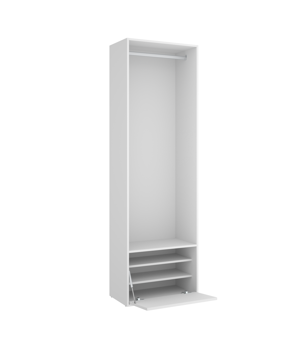 Vestidor Reus Con Zapatero Y Trasera Reversible En Blanco/natural, 205cm(alto) 60cm(ancho)_5