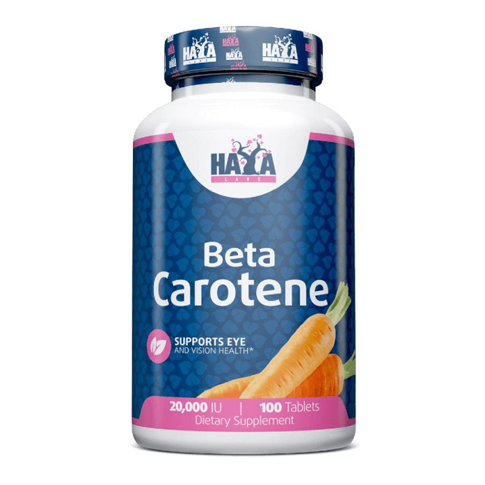 Natural Beta Caroteno 20.000 Iu - 100 Tabletas - Antioxidantes - Haya Labs_0