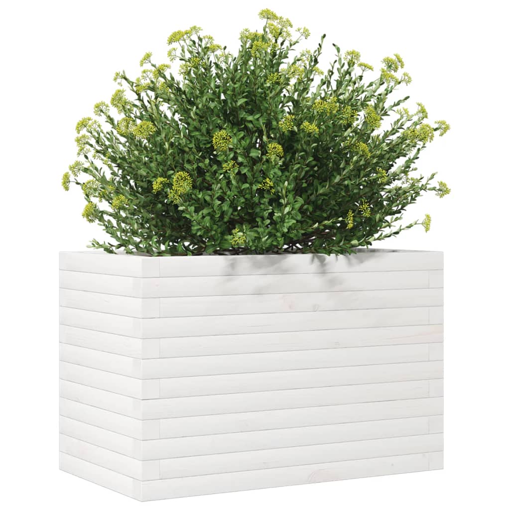 Jardinera De Madera Maciza De Pino Blanco 70x40x45,5 Cm_3