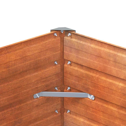 Arriate Oxidado De Acero Corten 100x100x45 Cm_5