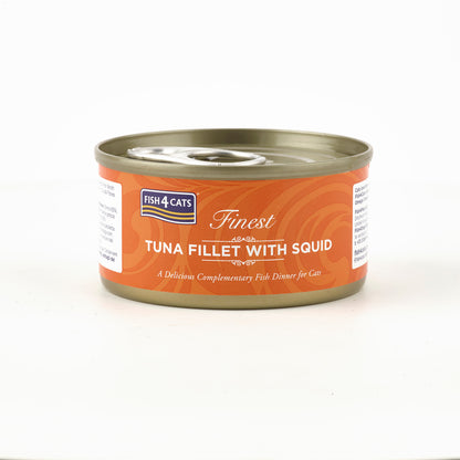 Fish4cats Filete Para Gato – Atún Con Calamar 70 G (pack De 10)_3