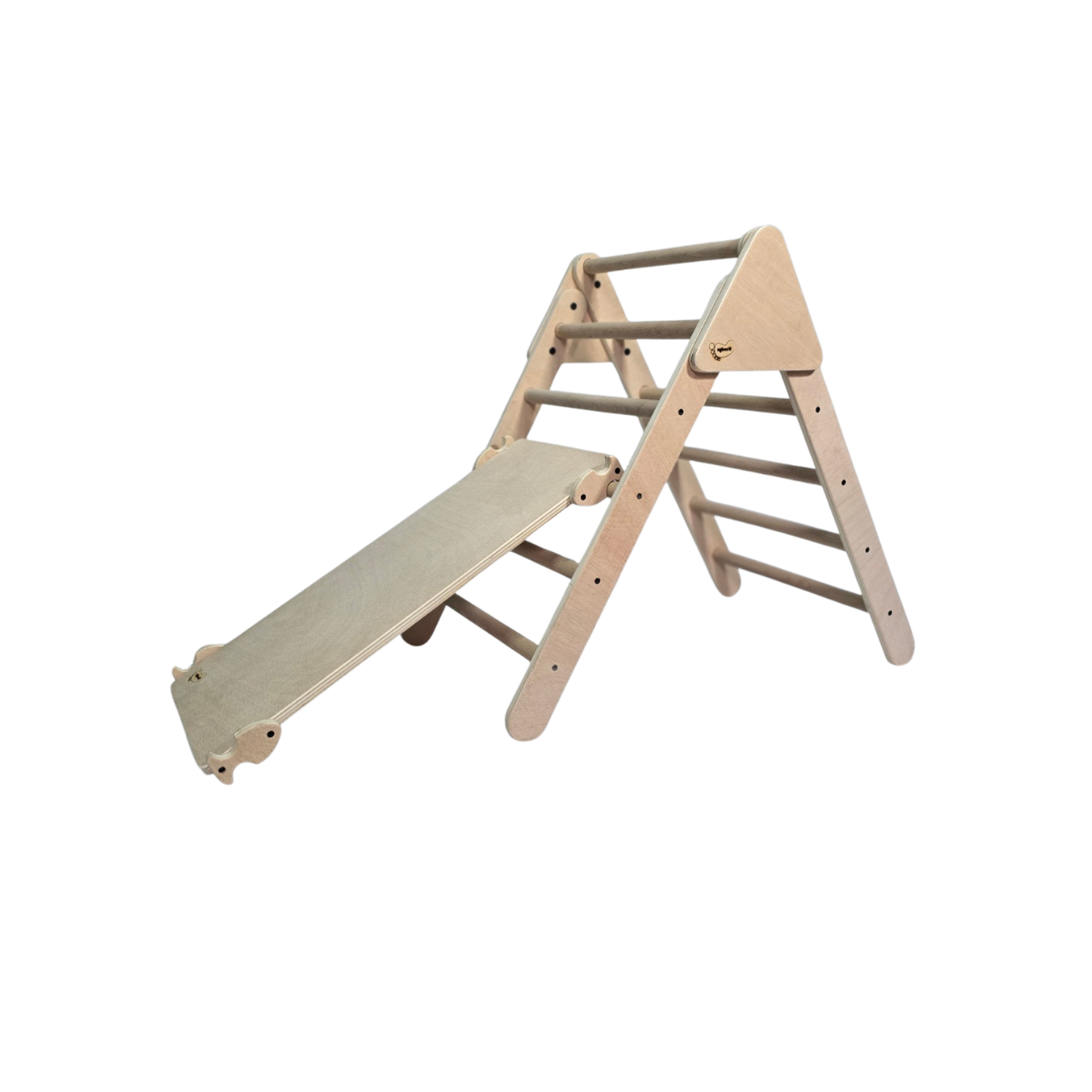 Triángulo Pikler + Rampa de escalada.Talla grande. Acabado natural_1