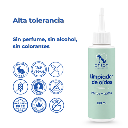 Limpiador natural para la higiene de oídos de perros y gatos – 100 ml_5