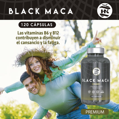 Pack 3 X Black Maca 20:1 Con L-arginina, Zinc Y Vitaminas B6 Y B12 - 3 X 120 Cápsulas Vegetales_4