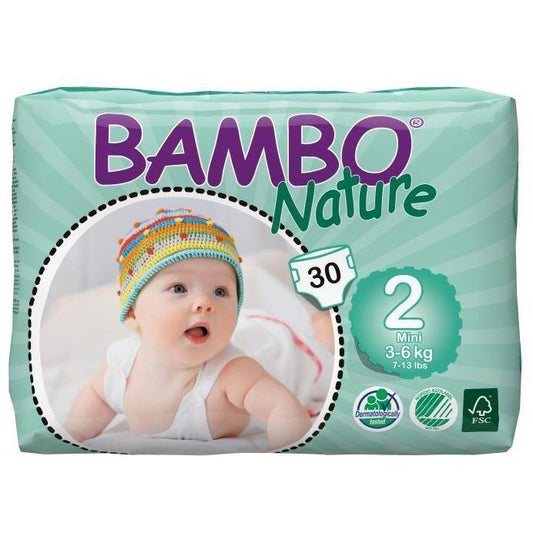Fralda T2 (3-6Kg) Bambo Nature 30 Unidades