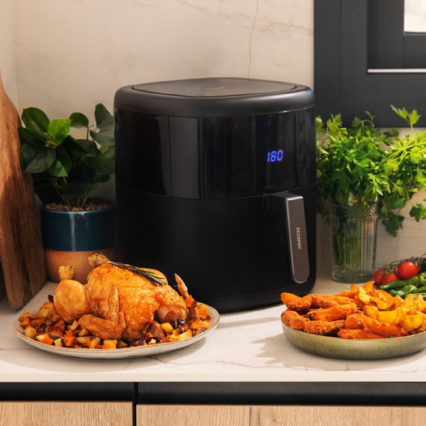 Freidora Sin Aceite 6 L De Aire Caliente Cecofry Bombastik 6000, 1700 W, Tecnología Perfectcook, Regulación De Temperatura Y Tiempo, Control Táctil,_4