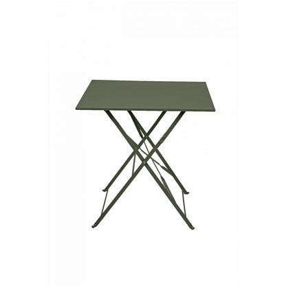 Mesa De Jardín Plegable Bistrot Cuadrada 2 Personas Caqui 70x70cm- Mobiliario De Jardín_3