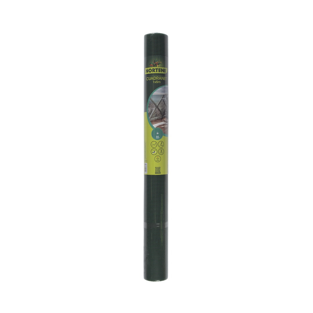 Malla Plastica Cuadrada Cuadranet 5 Mm 1x5 M Verde Nortene_0