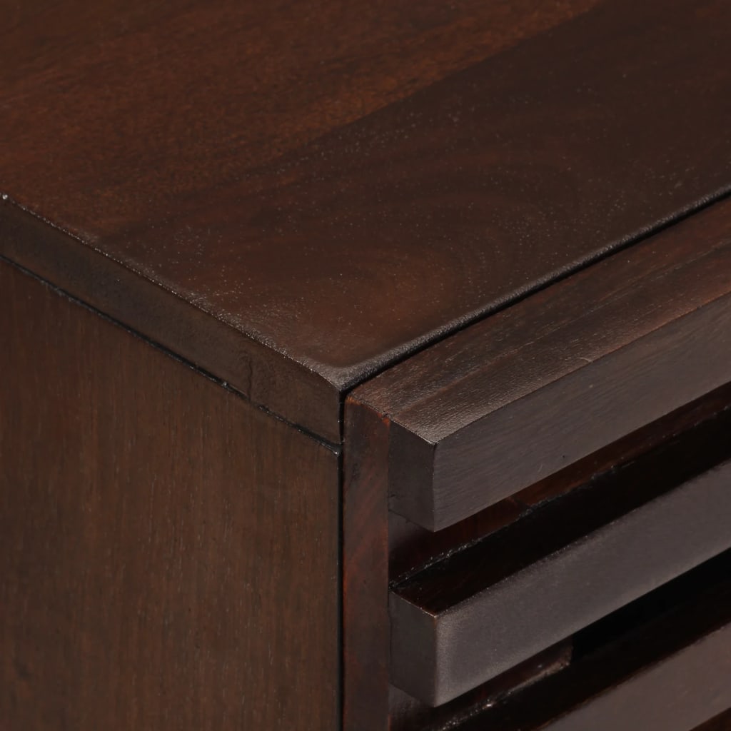 Mesita De Noche Madera Maciza Mango Marrón 50x34x60 Cm_4