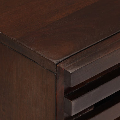 Mesita De Noche Madera Maciza Mango Marrón 50x34x60 Cm_4