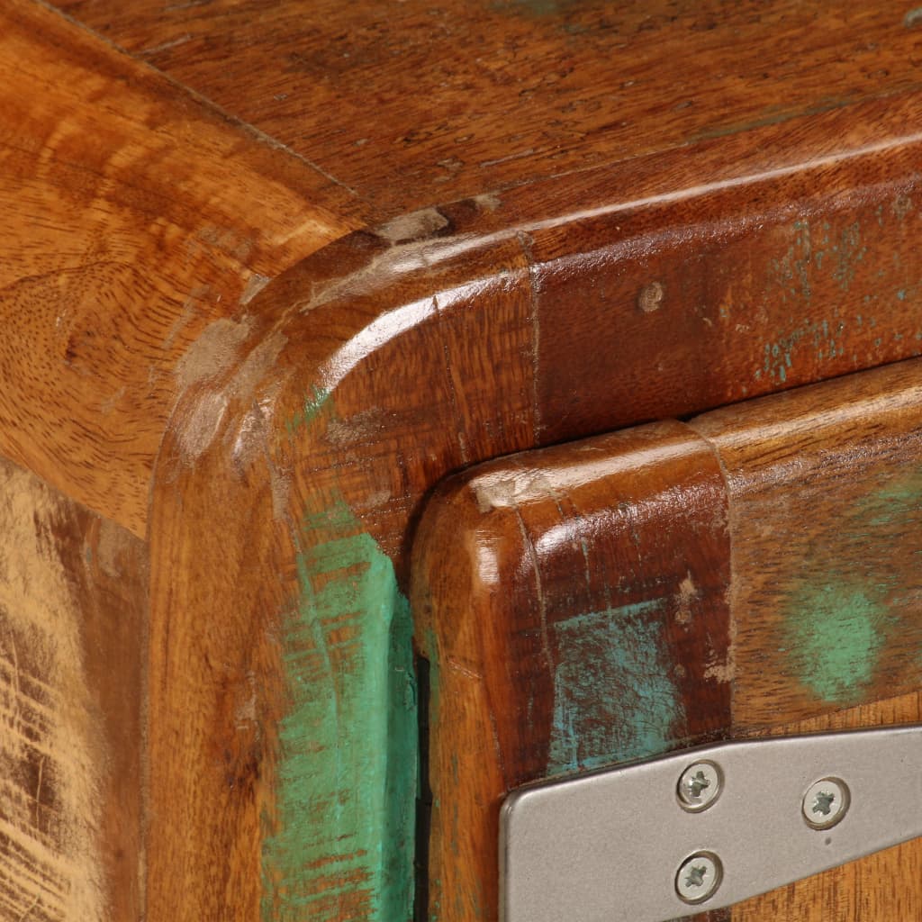 Mesa De Centro Madera Maciza Reciclada 85x55x40 Cm_3