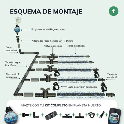 Rolo de exsudação Agro Planeta Huerto 100 m