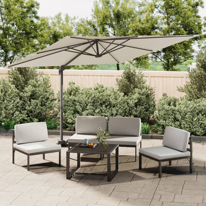 Vidaxl Sombrilla Jardín Voladiza Palo Aluminio Blanco Arena 400x300 Cm_1