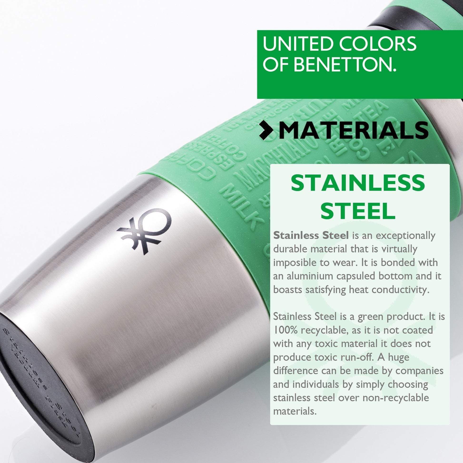 Termo De Viaje 400ml Acero Inoxidable Verde Casa Benetton_2