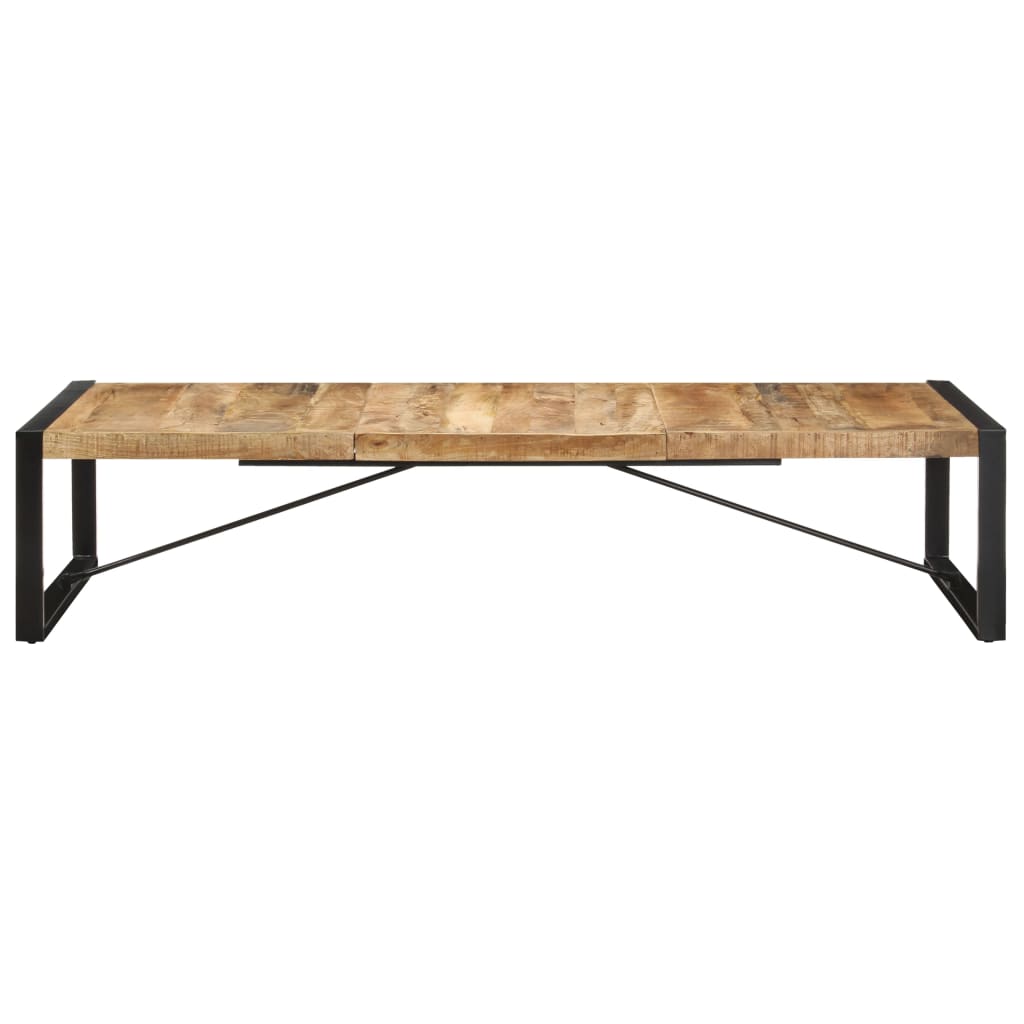 Mesa De Centro De Madera De Mango Rugosa 180x90x40 Cm_0
