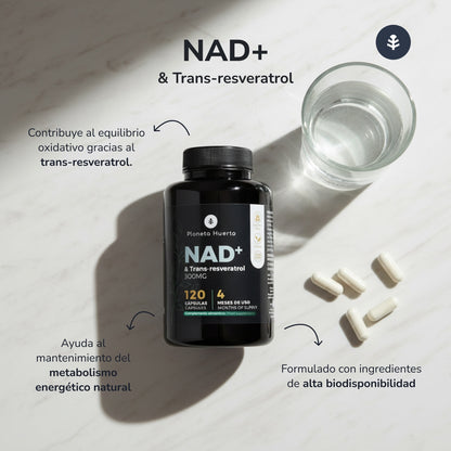 NAD+ Trans-resveratrol Planeta Huerto 120 cápsulas