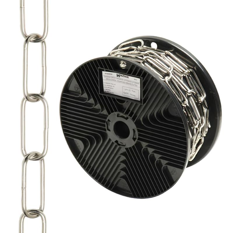 Cadena Decorativa Lisa Plateada 3,4x43 Mm. Rollo 20 Metros_0