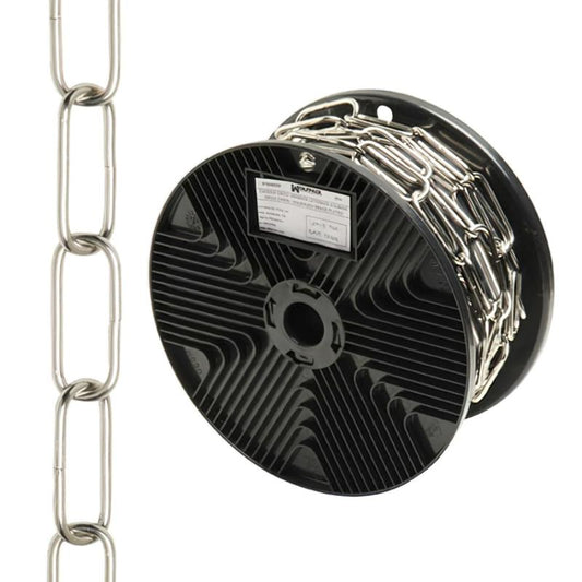 Cadena Decorativa Lisa Plateada 3,4x43 Mm. Rollo 20 Metros_0