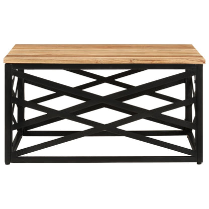 Mesa De Centro De Madera Maciza De Acacia 68x68x35 Cm_0