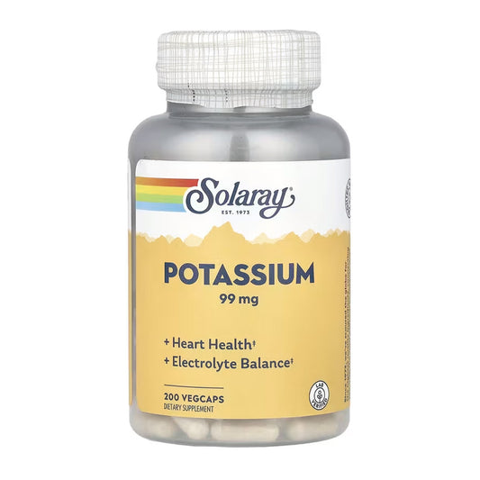 BIG POTÁSSIO 99 MG, Solaray, 200 cápsulas vegan