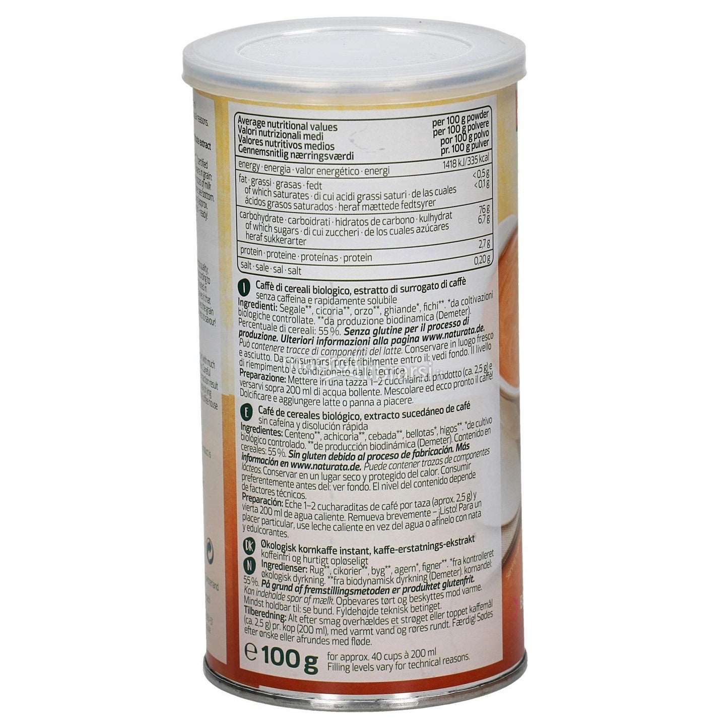 Café instantâneo de cereais Naturata 100 g