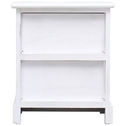 Mesitas De Noche 2 Uds Madera De Paulownia Blanco 38x28x45 Cm_2