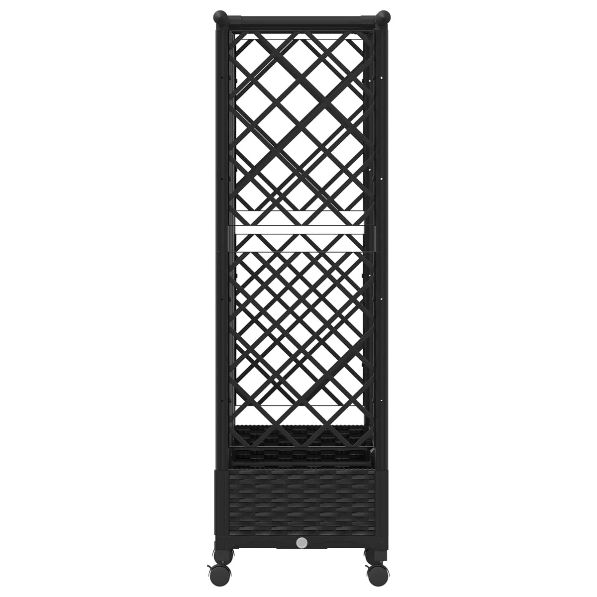 Cama Elevada Con Trellis Y Techo Negro 164 X 40 X 127 Cm Pp_3