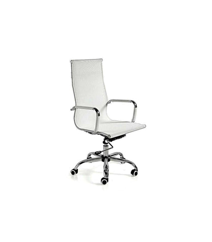 Silla Despacho Giratoria Elevable Acabado Blanco, 60 Cm(ancho) 108-115 Cm(altura) 66cm(fon_0