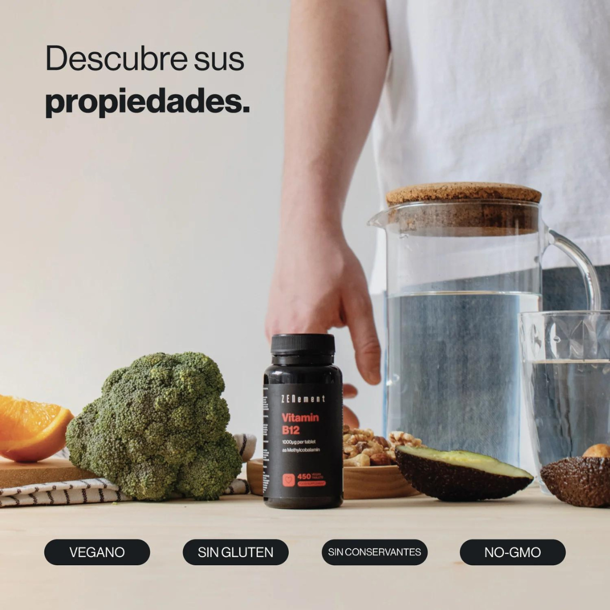 Vitamina B12 1000 mcg Zenement 450 comprimidos vegan
