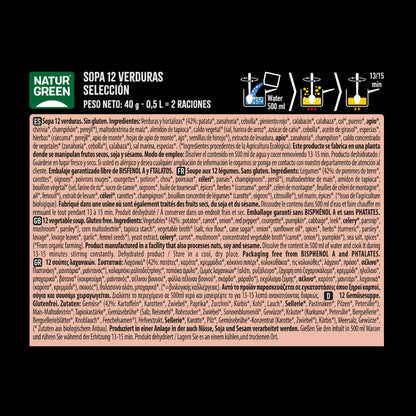 Naturgreen Selection 12 Sopa de Legumes, 40g