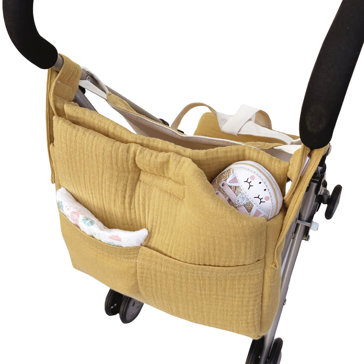 Bolso Cambiador Muñeca Bobble Mostaza_2