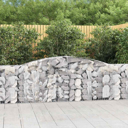 Cestas De Gaviones 8 Uds Forma De Arco Hierro 400x30x100/120 Cm_1