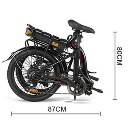Bicicleta Eléctrica Plegable Samebike Jg20 350w-36v-10ah (360wh) - Rueda 20 Color Negro_3