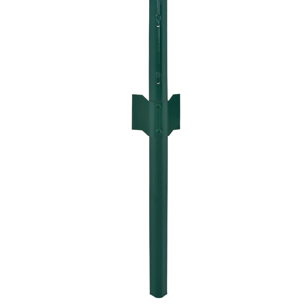 Valla De Malla Alambre Con Postes Acero 25x0,5 M Verde / Vetonek_1