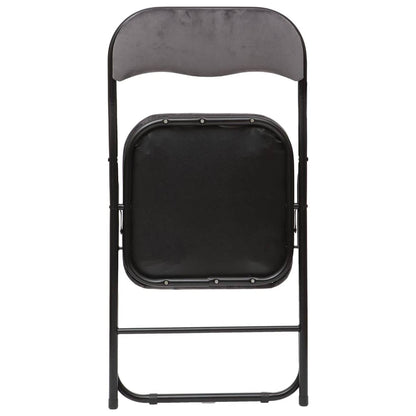 Set De 4 Sillas De Terciopelo Gris (44x52x73cm) - Sofisticación Y Comodidad Asegurada_3