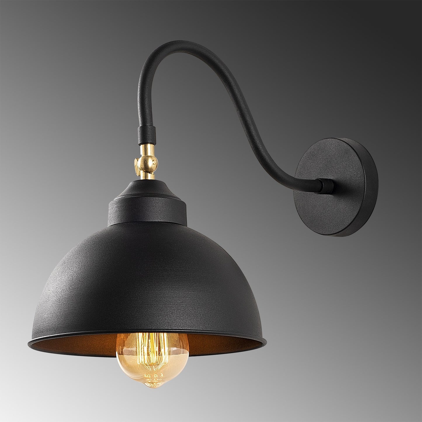 Aplique De Pared, Hierro , Negro, 21x32x28, Casquillo E 27 Max 40 W_3